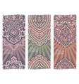 Set of banners with floral Indian ornaments can be vector image