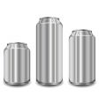 Three aluminum jar vector image