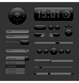 Dark Web UI Elements Buttons Switches bars vector image