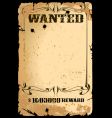 Wanted poster vector image