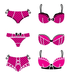 Retro lingerie set vector image