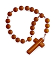 Rosary and Cross vector image