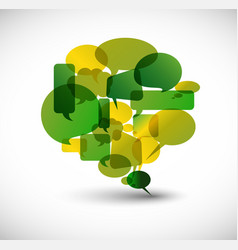 Speech bubble collage vector image