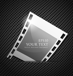 Empty silver camera film roll vector image