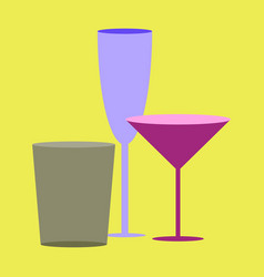 Icon in flat design for restaurant cocktail Icon in flat design for restaurant cocktail vector image