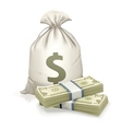 Sack and money vector image