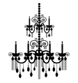 Chandelier silhouettes vector image