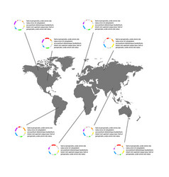 Light infographic template with gray world map and Light infographic template with gray world map and vector image