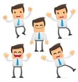 Set of funny cartoon manager vector image
