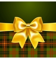 Background with yellow ribbon bow vector image