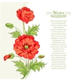 Background with poppies vector image