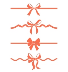 Red bow isolated on white Red bow isolated on white vector image