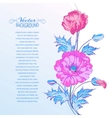 Background with red poppies vector image