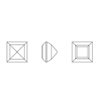 Gemstone wire frame vector image