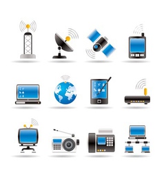 Communication and technology icons Communication and technology icons vector image