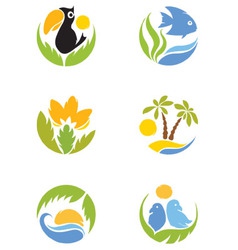Set - Tropics vector image