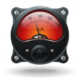 Electronic analog VU signal meter vector image