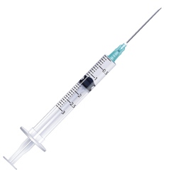 Syringe and needle vector image
