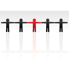 Standing out from the crowd vector image