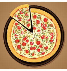 Delicious pizza vector image
