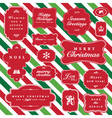 Christmas stickers vector image