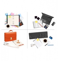 Big set of office backgrounds vector image
