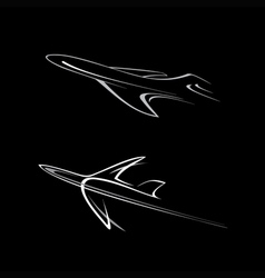 Flying planes logos vector image