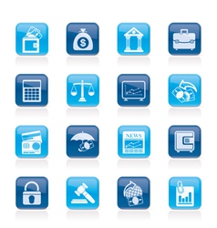 Business and finance icons vector image