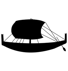 Ancient sail boat vector image