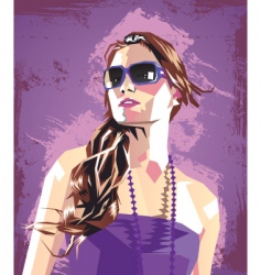 Fashion girl vector image