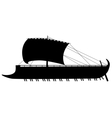 Ancient sail boat vector image