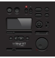 Dark Web UI Elements Buttons Switches bars vector image