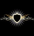 White yellow shield vector image