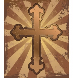 Grunge cross vector image