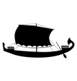 Ancient sail boat vector image