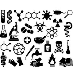 Chemical Icon Set vector image