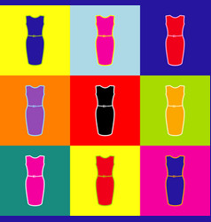 Dress sign pop-art style Dress sign pop-art style vector image