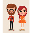 Couple hipsters vector image