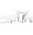 Finishing line cutout vector image