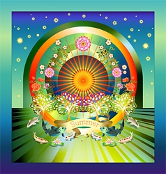 Mystical summertime vector image