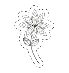 Lilac flower decoration cut line Lilac flower decoration cut line vector image