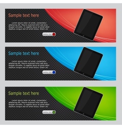 Website headers tablet promotion banners vector image