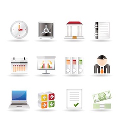 Business and finance icons vector image