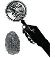 Crime scene fingerprint vector image