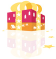 Christmas gift with stars vector image