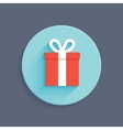 Flat style gift box icon Flat style gift box icon vector image