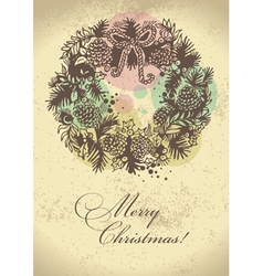 Retro Christmas background vector image