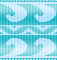 Blue crochet pattern vector image
