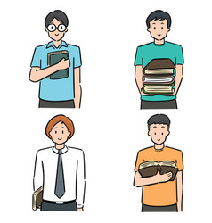 Set reader Royalty Free Vector Image - VectorStock