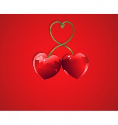 Valentine cherry love vector image